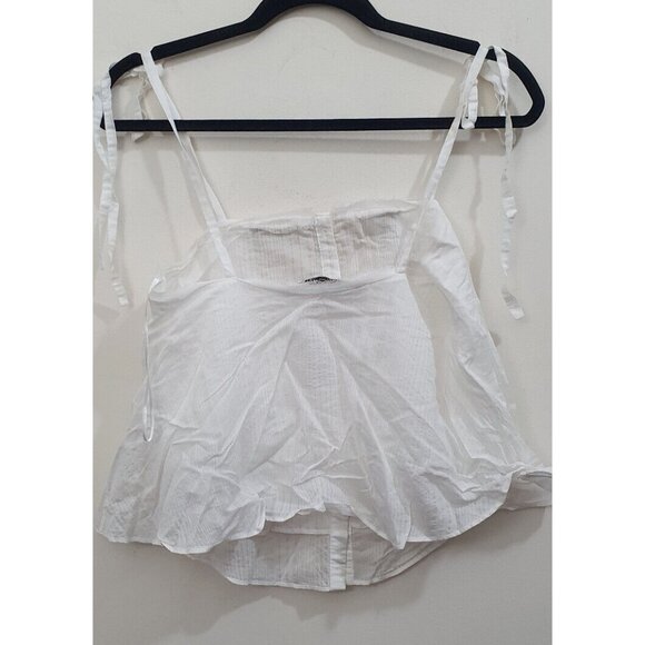 ZARA TOP WITH CHEST DETAIL - LIMITED EDITION CREAM SIZE S - Picture 6 of 9